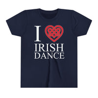 I Heart Irish Dance Youth Short Sleeve Tee Shirt