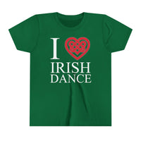 I Heart Irish Dance Youth Short Sleeve Tee Shirt