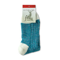 Fia Irish Socks - Women's and Men's Sizes, Choice of Colors in "Top Heel Toe" Style - Wool/Acrylic Blend