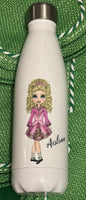 NEW STYLE  Irish Dance Water Bottle or Tumbler for Girls - Personalized name and choice of skin tone, hair color, eye color and dress!