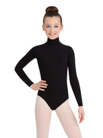 Capezio Turtleneck Long Sleeved Black Leotard - Child Sizes