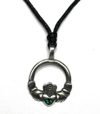 Birthstone Celtic Claddagh Pewter Choker Necklace by Woods Celtic Jewellery