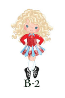 Personalized Irish Dance Water Bottle or Tumbler- Illustrated Girls - You choose image and name