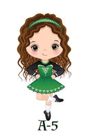 Personalized Irish Dance Water Bottle or Tumbler- Illustrated Girls - You choose image and name