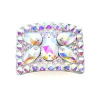 AB Diamanté Butterfly Irish Dance Jig Shoe Buckles - Crystal Rhinestone buckles for hard shoes