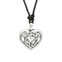 Celtic Knot Heart Pewter Necklace by Celtic Legends / Amethyst Irish Jewellery