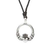 Claddagh Pewter Necklace by Celtic Legends / Amethyst Irish Jewellery