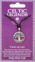 Tree of Life Pewter Necklace by Celtic Legends / Amethyst Irish Jewellery