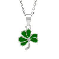 Silver Plate Shamrock Pendant by Woods Celtic Jewellery