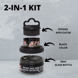 Brillo Black Instant Shoe Shine Cream Kit - Black